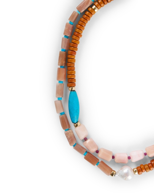 Front image - Lizzie Fortunato - Cabana Pearl and Savannah Necklace