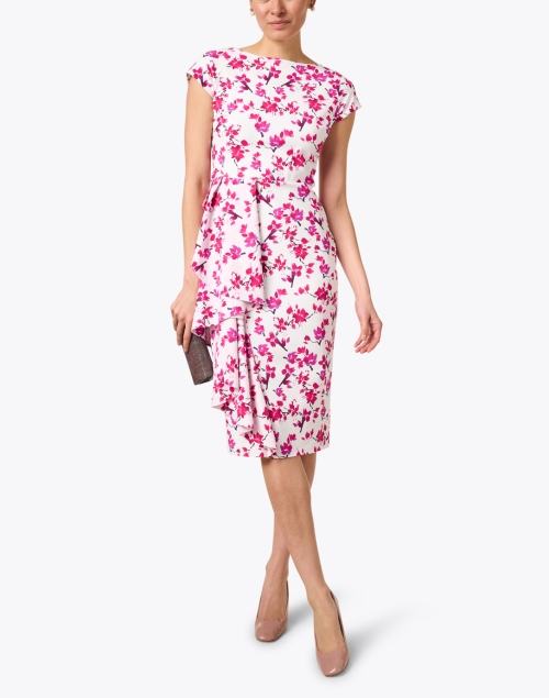 Marianella Pink Floral Print Dress 