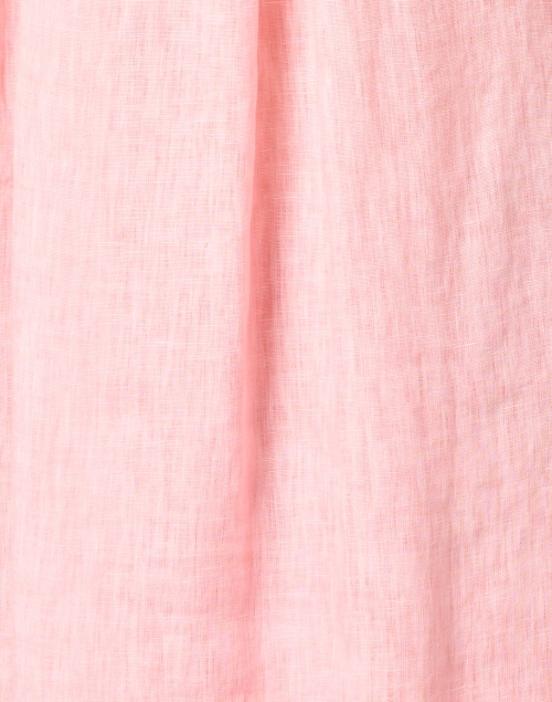 120% Lino - Rose Pink Linen Pintucked Dress