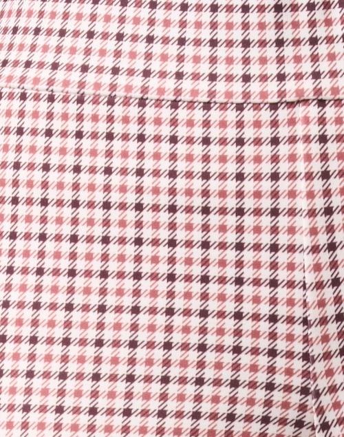 Fabric image - Ecru - Berkeley Pink Check Bootcut Pull On Pant