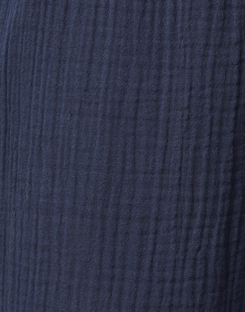Fabric image - Eileen Fisher - Navy Cotton Gauze Wide Leg Pant