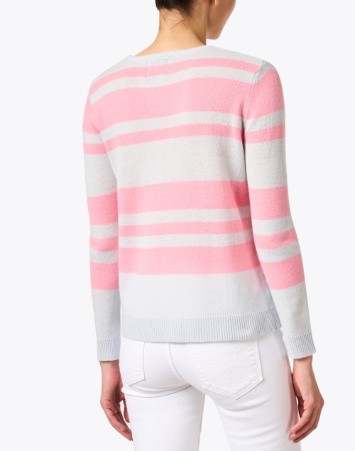 Back image - Jumper 1234 -  Pink and Light Blue Cashmere Sweater