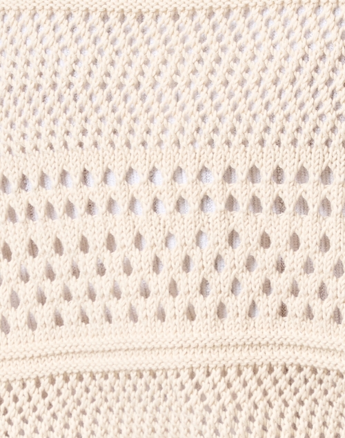 Fabric image - Amina Rubinacci - Gatsby Beige Cotton Crochet Cardigan