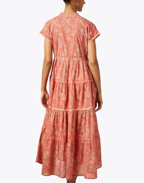 Back image - Ro's Garden - Mumi Orange Print Cotton Dress