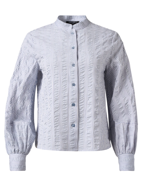 Product image - Piazza Sempione - Blue Striped Cotton Shirt