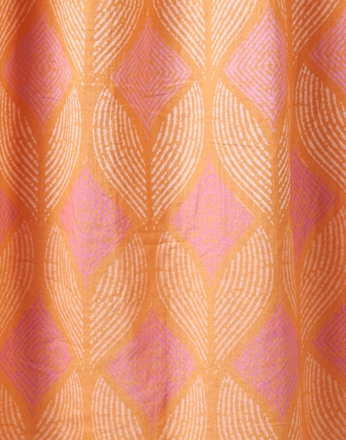 Fabric image - Ro's Garden - Talia Orange and Pink Print Dress