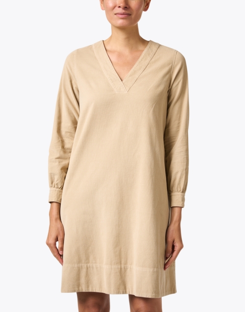 Front image - Rosso35 - Tan Corduroy Dress