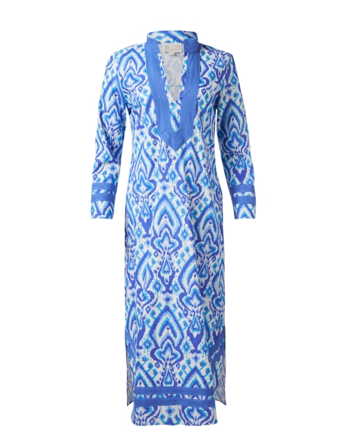 Product image - Sail to Sable - Blue Ikat Print Cotton Tunic Dress