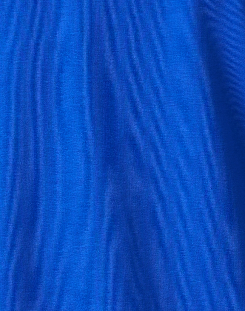 Fabric image - E.L.I. -  Electric Blue Pima Cotton Ruched Sleeve Tee