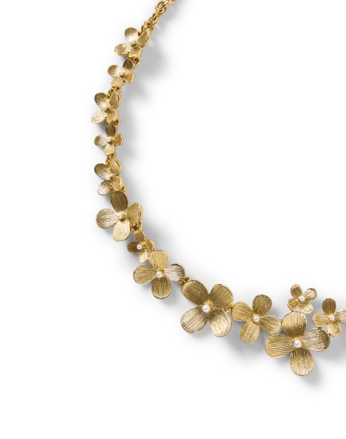 Front image - Oscar de la Renta - Gold Hydrangea Necklace