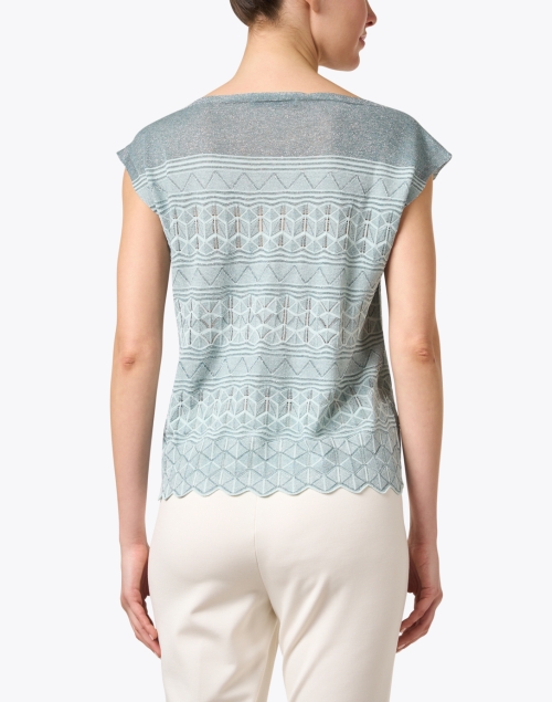 Back image - D.Exterior - Blue Geometric Print Tank