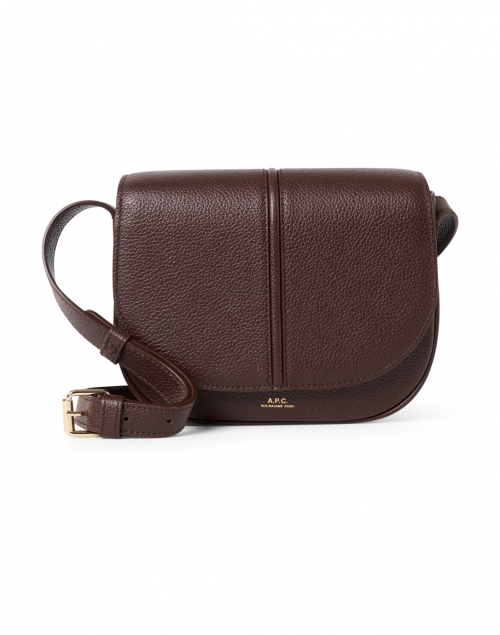 Product image - A.P.C. - Betty Dark Brown Grained Leather Crossbody Bag