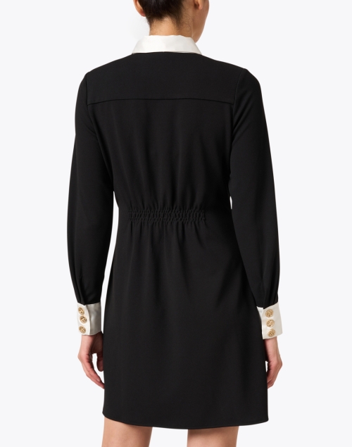 Back image - Edward Achour - Black Contrast Collar Dress