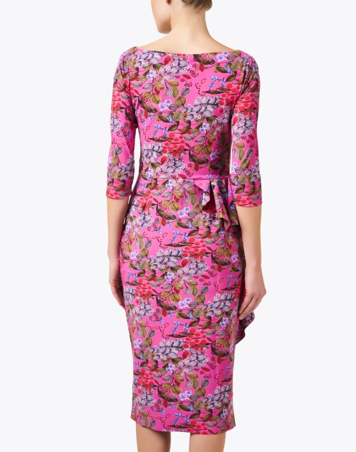 Back image - Chiara Boni La Petite Robe - Muhe Pink Print Stretch Jersey Dress
