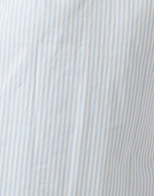 Fabric image - Saint James - Leonie White and Light Blue Striped Cotton Shirt Dress