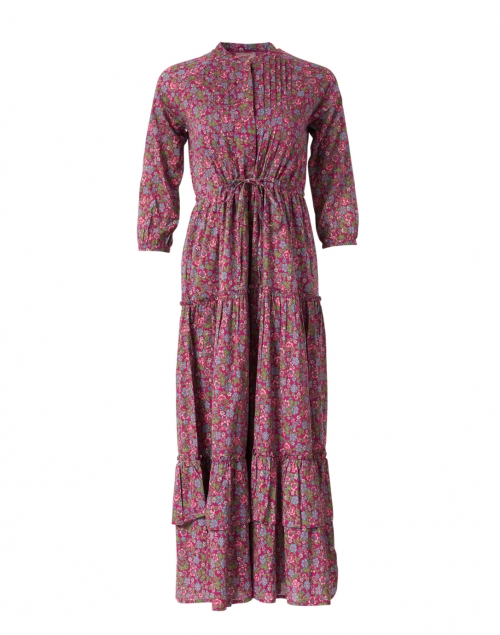 Bazaar Boysenberry Floral Cotton Voile Maxi Dress | Banjanan | Halsbrook