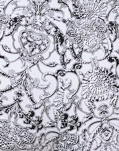 Fabric image - Elliott Lauren - Black and White Paisley Print Crop Pant