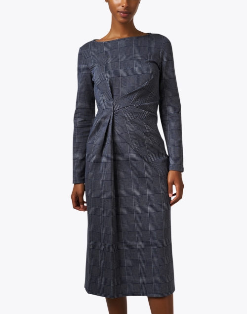 Front image - Weekend Max Mara - Ombrosa Navy Plaid Dress
