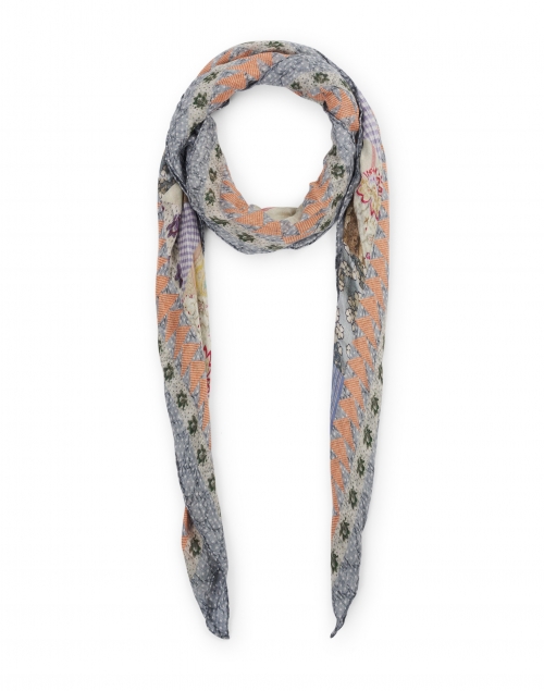 Product image - Jane Carr - Multi Floral Patchwork Prairie Modal Cashmere Scarf