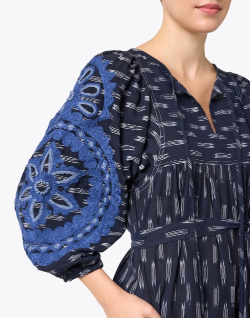 Extra_1 image - Megan Park - Laila Indigo Embroidered Cotton Dress