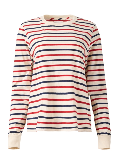 Xirena Easton Navy and Red Striped Top