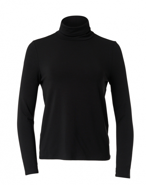 Product image - Eileen Fisher - Black Fine Stretch Jersey Top