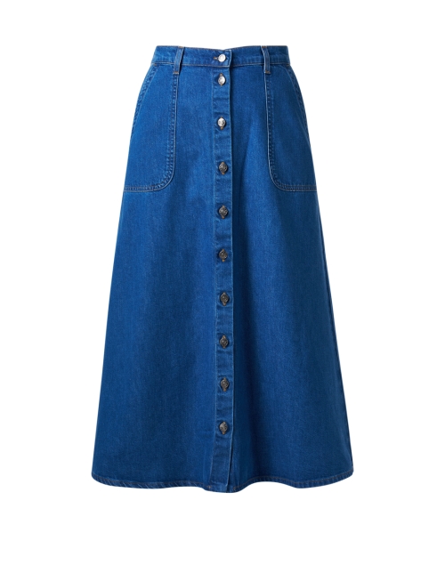 Gerri Blue Denim Midi Skirt | Xirena