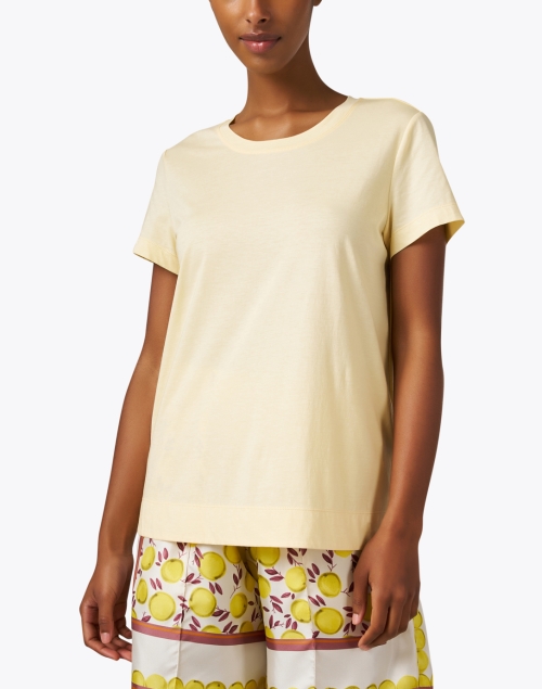 Front image - Lafayette 148 New York - The Modern Yellow Cotton Tee