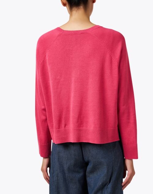 Back image - Eileen Fisher - Pink Linen Cotton Pullover