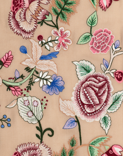Fabric image - Janavi - Floral Bud Embroidered Wool Scarf