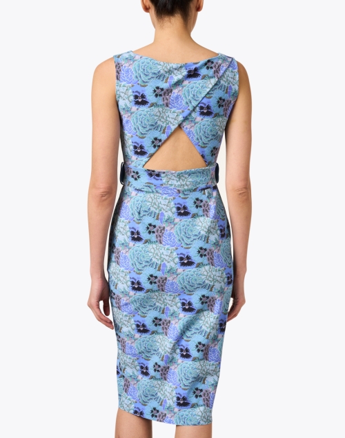 Back image - Chiara Boni La Petite Robe - Zeffirina Blue Floral Print Dress