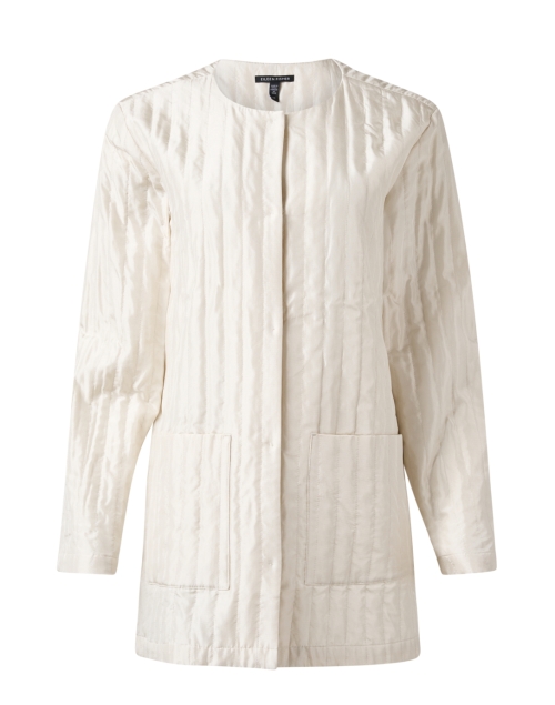 Product image - Eileen Fisher - Bone Quilted Silk Jacket