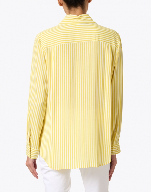 Back image - Piazza Sempione - Yellow and Ecru Stripe Shirt