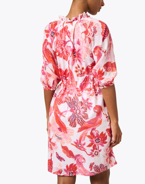 Back image - Banjanan - Benita Pink Print Cotton Dress