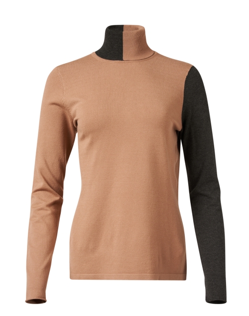 Product image - J'Envie - Black and Tan Color Block Sweater