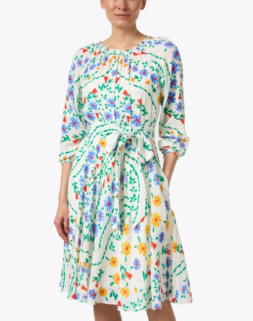 Front image - Soler - Raquel Print Linen Dress