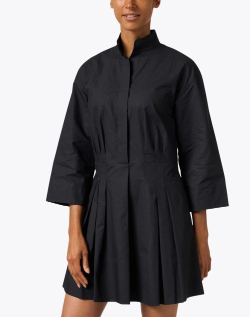 Front image - Vince - Black Cotton Collar Dress