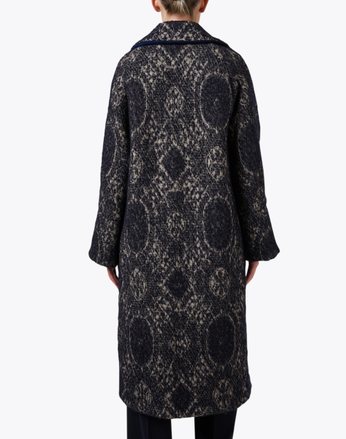 Back image - Odeeh - Midnight Navy Boucle Coat