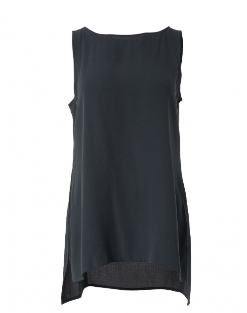 Product image - Eileen Fisher - Graphite Silk Georgette Crepe Shell