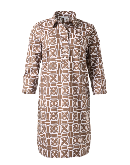 Product image - Hinson Wu - Aileen Brown and White Print Cotton Dress