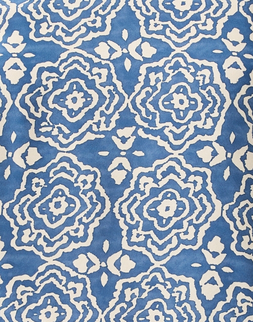 Fabric image - WHY CI - Blue Tile Print Panel Top