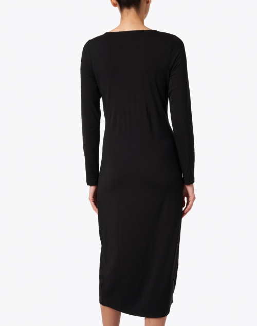 Back image - Eileen Fisher - Black Stretch Jersey Dress