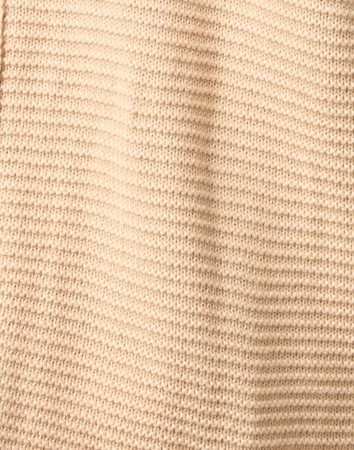 Fabric image - Kinross - Beige Cotton Short Sleeve Hoodie Sweater