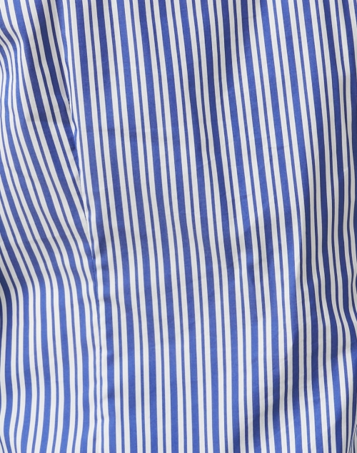 Fabric image - Veronica Beard - Joelle Blue and White Striped Blouse 