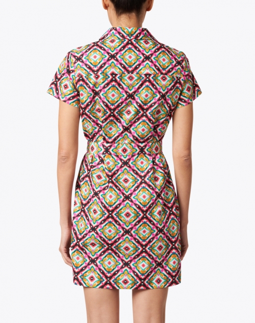 A.P.C. - Prudence Pink and Green Geo Print Cotton Dress