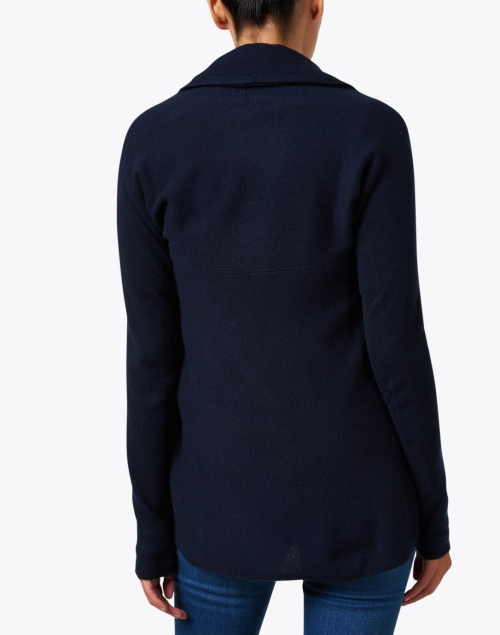 Back image - Repeat Cashmere - Navy Cashmere Circle Cardigan