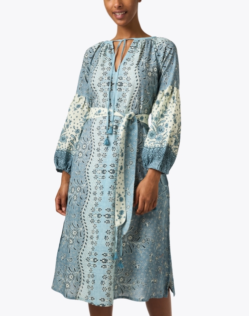 Front image - D'Ascoli - Blue Makassar Dress