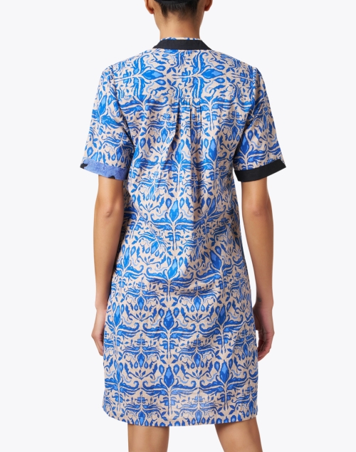 Back image - Lisa Corti - Radha Blue Print Tunic Dress