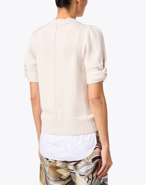 Back image - Brochu Walker - Emmet Beige Sweater with White Underlayer