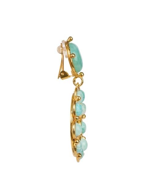 Back image - Sylvia Toledano - Gold and Amazonite Drop Earrings